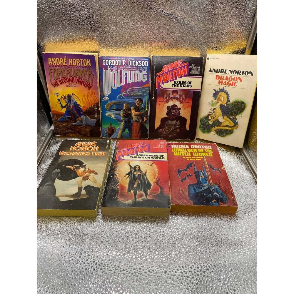 Andre Norton Gordon Dickson Sci Fi Fantasy Paperback Book Lot 7 Vintage